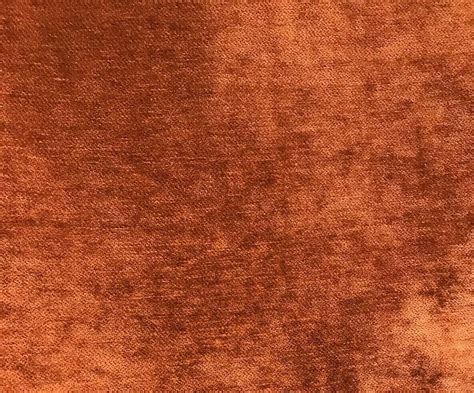 burnt orange velvet upholstery fabric